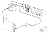 Diagram for BMW 850CSi A/C Hose - 64538390909