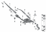 Diagram for BMW 750i Wiper Arm - 61617182459