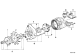 Diagram for 1986 BMW 524td Alternator Pulley - 12312243047