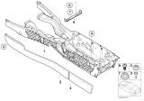 Diagram for BMW 745i Center Console Base - 51167065988