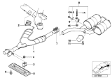 Diagram for 2001 BMW 540i Tail Pipe - 18107832050