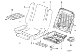 Diagram for 1994 BMW 840Ci Seat Cushion Pad - 52108152234