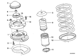 Diagram for BMW 524td Shock And Strut Mount - 31331129497