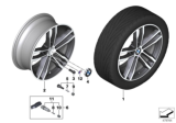 Diagram for BMW 430i xDrive Alloy Wheels - 36117856710