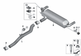 Diagram for 2020 BMW 740i xDrive Exhaust Resonator - 18308635591