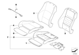 Diagram for 2012 BMW 128i Seat Cushion Pad - 52109177103