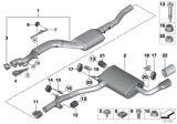 Diagram for BMW X3 Muffler Hanger Straps - 18208513515