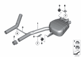 Diagram for 2013 BMW 760Li Muffler Hanger Straps - 18307607487