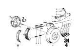 Diagram for 1969 BMW 2800CS Wheel Cylinder - 34211103392