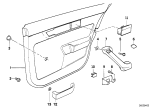 Diagram for 1992 BMW 535i Door Handle - 51428117344