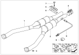 Diagram for BMW 540i Exhaust Pipe - 18301437545