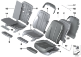 Diagram for BMW 640i xDrive Gran Coupe Seat Cushion Pad - 52107308003