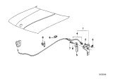 Diagram for BMW 750iL Hood Cable - 51231928627