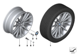 Diagram for 2015 BMW 550i GT Alloy Wheels - 36116851076