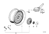 Diagram for BMW 540i Wheel Cover - 36131180115