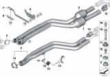 Diagram for 2007 BMW 335i Exhaust Pipe - 18307592448