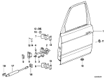 Diagram for BMW 525iT Door Hinge - 41511951131