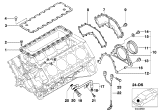 Diagram for 2001 BMW 740iL Timing Cover Gasket - 11141729836