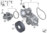 Diagram for 2015 BMW 760Li Water Pump Pulley - 11517571365