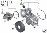 Diagram for 2012 BMW 760Li Water Pump Pulley - 11517571365