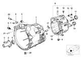 Diagram for BMW 525i Automatic Transmission Seal - 23111224799