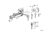 Diagram for 1990 BMW 735iL Door Lock Cylinder - 51211928767