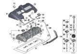 Diagram for 2009 BMW X3 Valve Cover Gasket - 11127582245