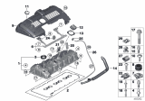 Diagram for 2011 BMW 323i Valve Cover Gasket - 11127582245