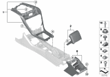 Diagram for BMW 840i xDrive Center Console Base - 51167950587