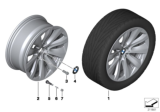 Diagram for 2011 BMW 750Li Alloy Wheels - 36116793143