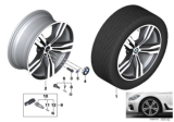 Diagram for BMW 640i xDrive Gran Turismo Alloy Wheels - 36117850581