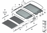 Diagram for 2011 BMW X3 Sunroof Cable - 54107293447