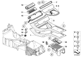 Diagram for 2001 BMW X5 Center Console Base - 51167124460