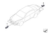 Diagram for 2006 BMW 750Li Parking Assist Distance Sensor - 66206989174