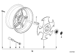 Diagram for BMW 850CSi Wheel Cover - 36132227123