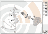 Diagram for 2000 BMW X5 Wheel Hub - 31206756166