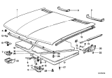 Diagram for 1984 BMW 528e Hood Latch - 51231876995