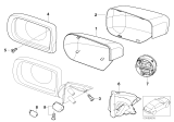 Diagram for 1999 BMW 740iL Mirror Cover - 51168165115