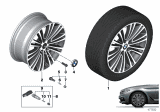 Diagram for 2019 BMW 530e Alloy Wheels - 36116863420