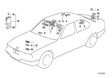 Diagram for 1994 BMW 525i Interior Light Bulb - 63318359073