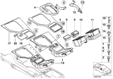 Diagram for 2003 BMW 525i Center Console Base - 51168157455