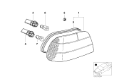 Diagram for 1998 BMW 740i Tail Light - 63218360081