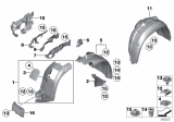 Diagram for BMW X1 Fender Splash Shield - 51712990090