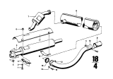 Diagram for 1973 BMW 3.0CS Exhaust Pipe - 18121107892