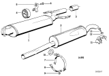 Diagram for 1986 BMW 524td Exhaust Resonator - 18121177112