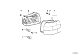 Diagram for 1995 BMW 318ti Back Up Light - 63218353551