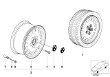 Diagram for 1998 BMW 323is Alloy Wheels - 36111180447