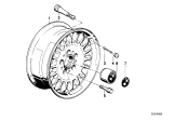 Diagram for 1983 BMW 633CSi Alloy Wheels - 36111125695