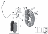 Diagram for 2018 BMW M6 Brake Caliper - 34117845748