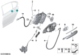 Diagram for BMW 745e xDrive Door Latch Cable - 51225A077A0